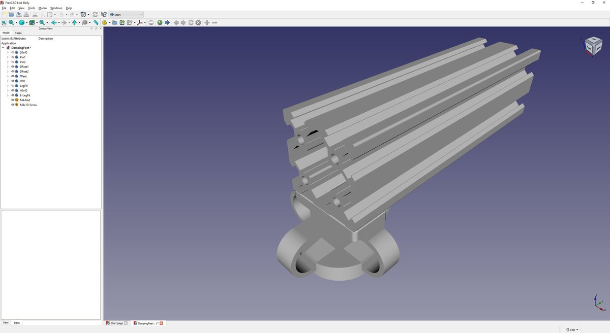 Also, making damping feet for new 3D printer #3Dprinting #FreeCAD