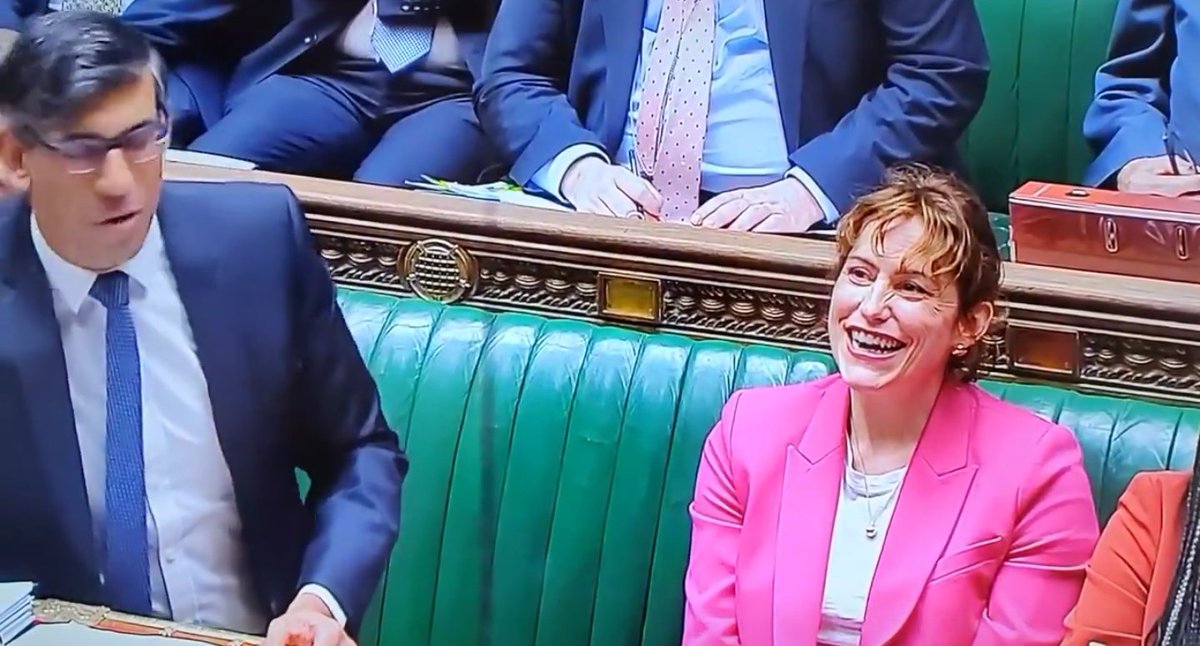 Richiemuso's tweet photo. Let's not forget that Health Secretary Victoria Atkins laughed out loud at Sunak's transphobic jibe in the presence of Brianna Ghey's mother at PMQs...let's get her name and face trending around twitter too. Both should apologise immediately!! 
#VictoriaAtkins
#RishiSunak https://t.co/fy33QNcnJi