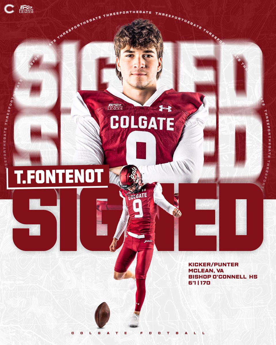 Colgate Football (@colgatefb) on Twitter photo We got a Special-Teams Star ⭐️🤩
<a href="/TylerFontenot6/">Tyler Fontenot</a> is your newest Colgate Raider!
#GoGate | #ThreeForTheGate | #NSD24 We got a Special-Teams Star ⭐️🤩
<a href="/TylerFontenot6/">Tyler Fontenot</a> is your newest Colgate Raider!
#GoGate | #ThreeForTheGate | #NSD24