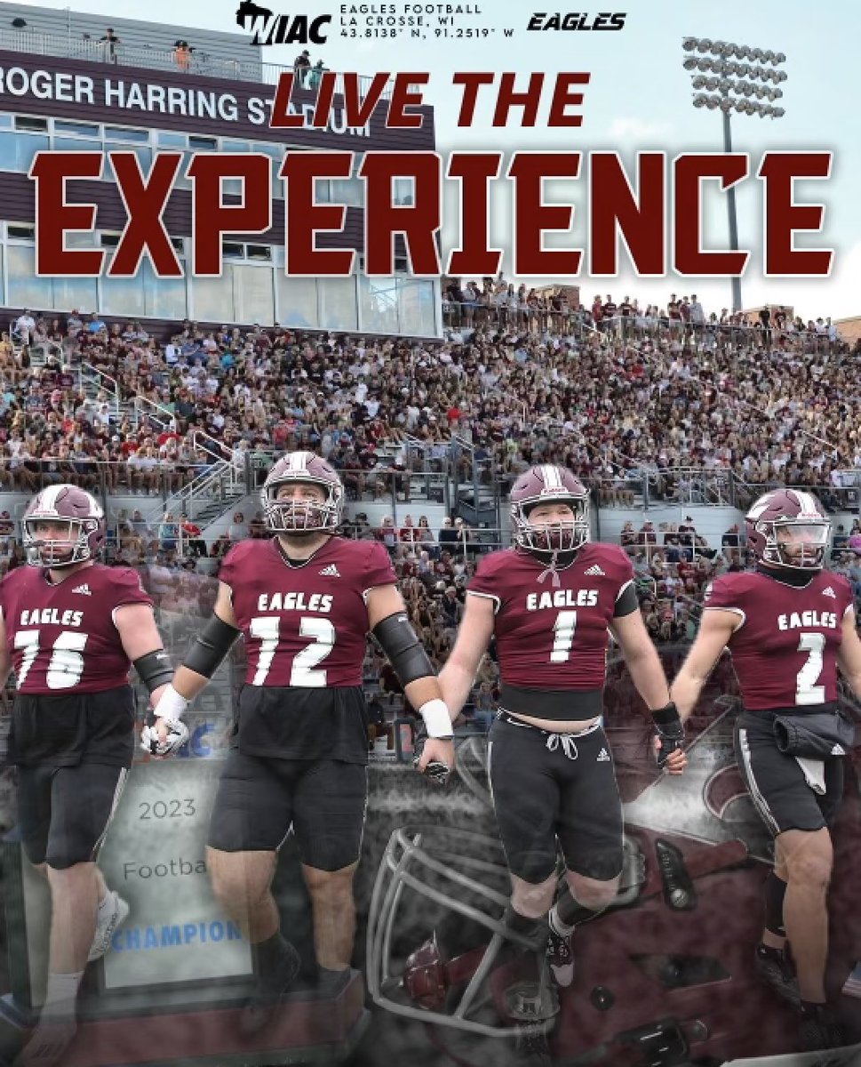 Looking forward to the pursuit of 36 and 4 with @UWLEagleFB! 

Can’t wait for #TheExperience