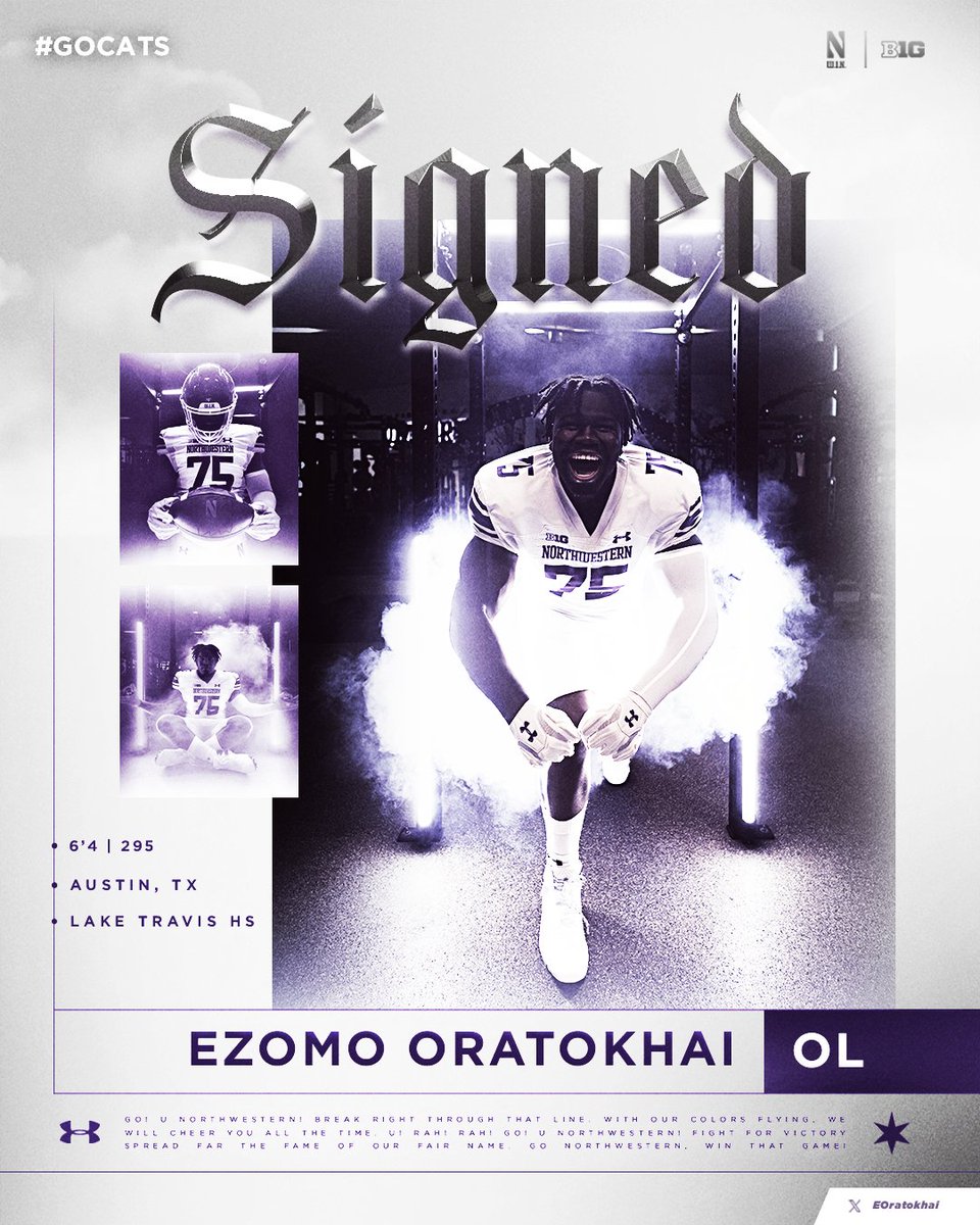 Signed ✍️ Welcome to Northwestern, @EOratokhai!