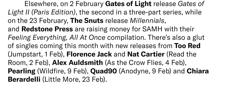 Some recent mag mentions - big thanks to @SNACKmag & @theskinnymag for covering new tracks from Kilgour, wojtek the bear, Gates of Light, Quad90 and Chiara Berardelli