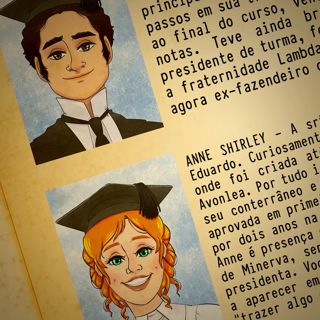 gilbertverso's tweet photo. 🎓 📚 Reconhecem esses dois formandos? Gilbert e Anne vão começar a vida na Redmond e você pode acompanhar todos os detalhes!

Quer saber como foram os quatro anos da dupla de Avonlea em Kingsport? O Diário de Gilbert Blythe, volume III, vai contar tudinho. Falta só uma semana! https://t.co/Zf1gei4XWy