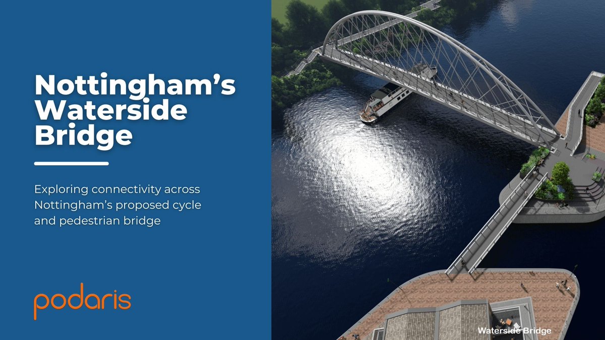 Planning applications for Nottingham's proposed Waterside Bridge were summitted earlier this month. 🌉

We used Podaris' unique parametric modelling capabilities to visualise and quantify the potential impact of the scheme.

Find out more here ▶️ blog.podaris.com/nottinghams-wa…