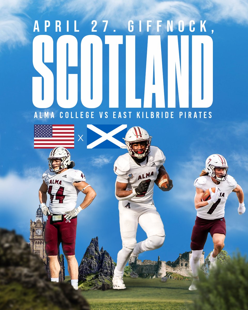 Alma College Football (@almascotsfb) on Twitter photo Game 1 is on the clock!
#ScotsinScotland Game 1 is on the clock!
#ScotsinScotland