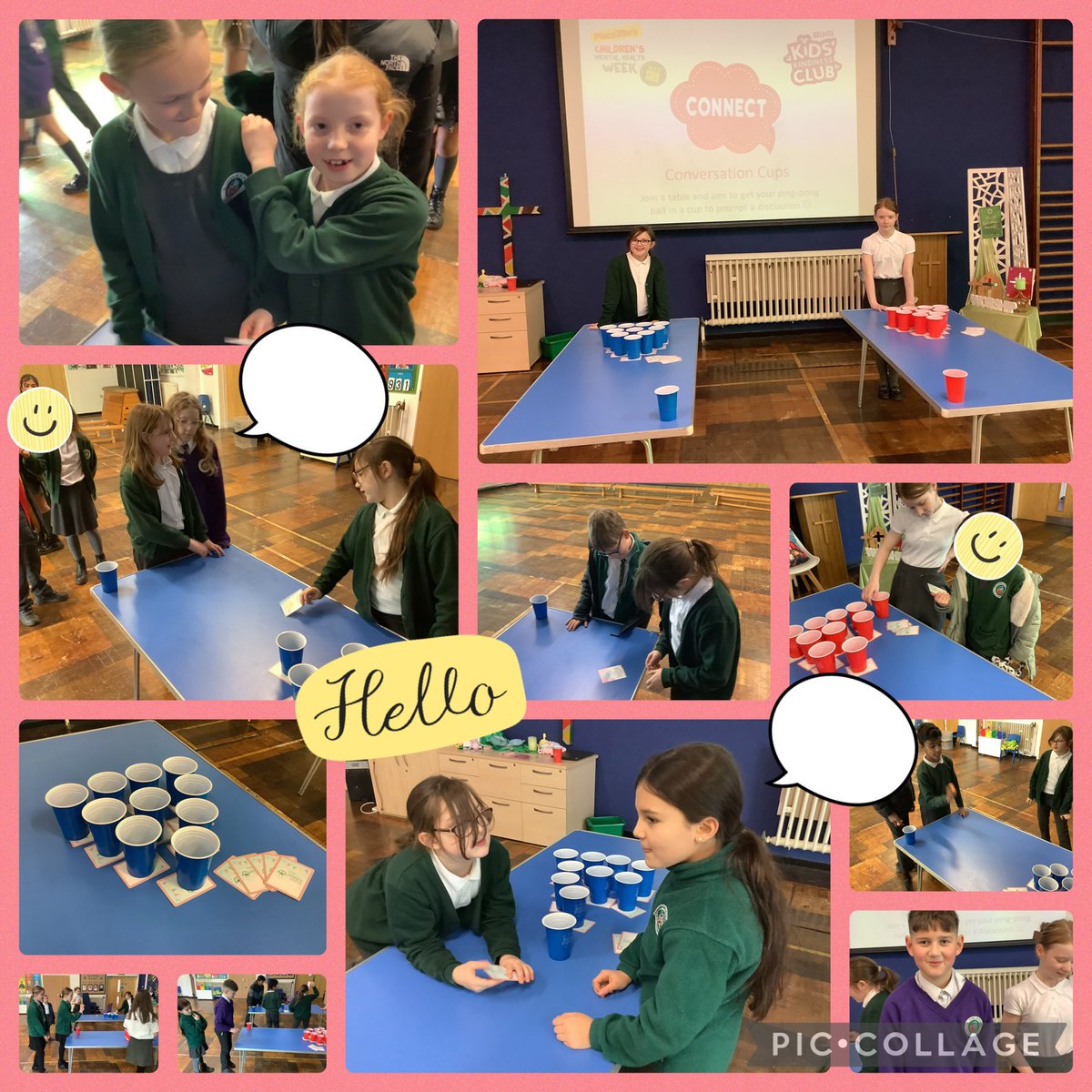 Well today’s #ChildrensMentalHealthWeek activity was a hit! Thank you to our Kindness Club volunteers for helping children ‘connect’ with their friends this lunch time using a game including our @myHappymind_ conversation cards. @sjsbmh #sjsbsmsc @Place2Be