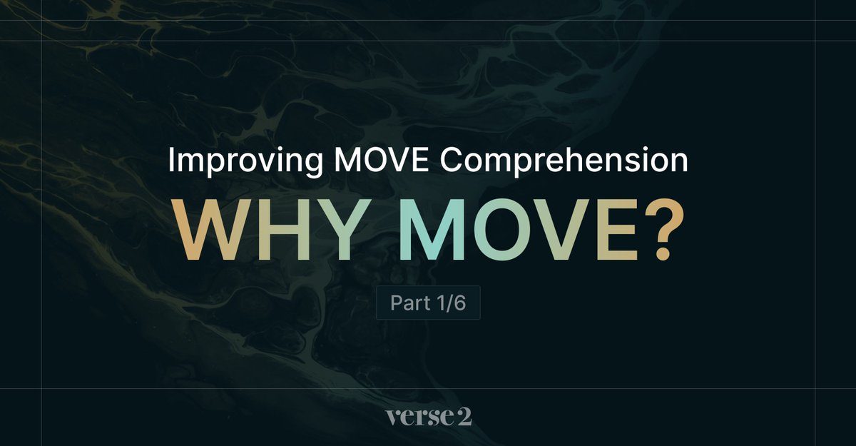 We've just published the FIRST article of our Move Comprehension Series! 

Move Comprehension(1): Why Move? 

TL;DR
- #Solidity is bound to have security vulnerabilities due to structural issues. Consideration and efforts on secure smart contracts are essential for a healthy