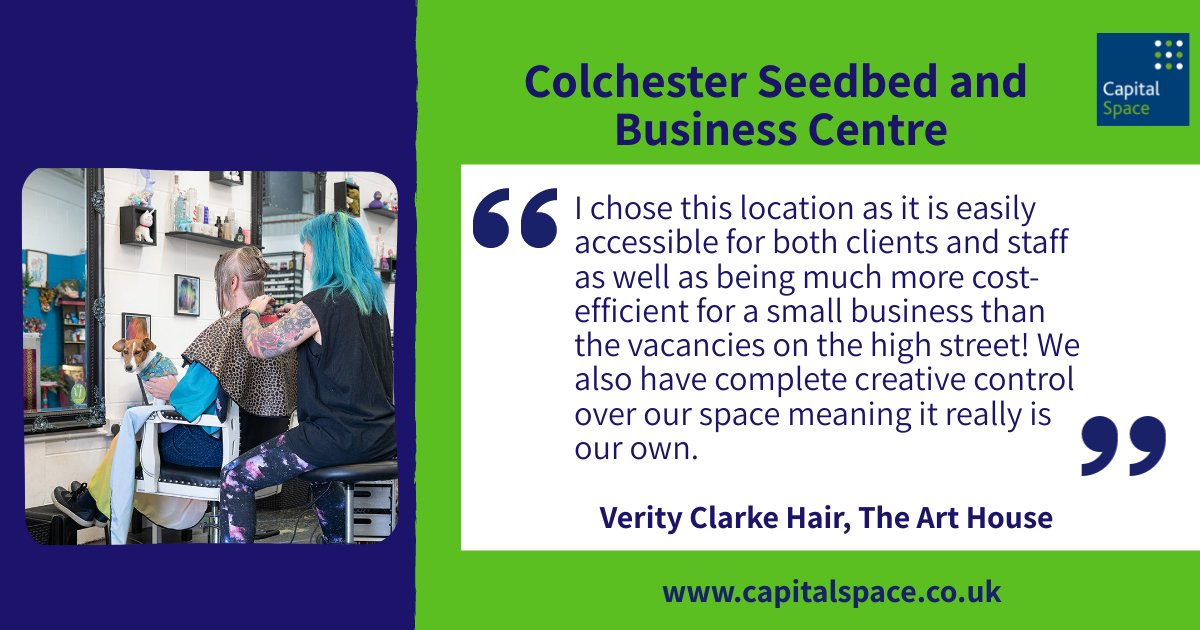 ColSeedbed's tweet image. We're always grateful for our #customertestimonials. 

If you're looking for #workspace in #Colchester, please get in touch with us today. We have vacant #offices #studios #workshops to let on simple, monthly licences, including internet and #freeparking.

capitalspace.co.uk/Colchester/Col…