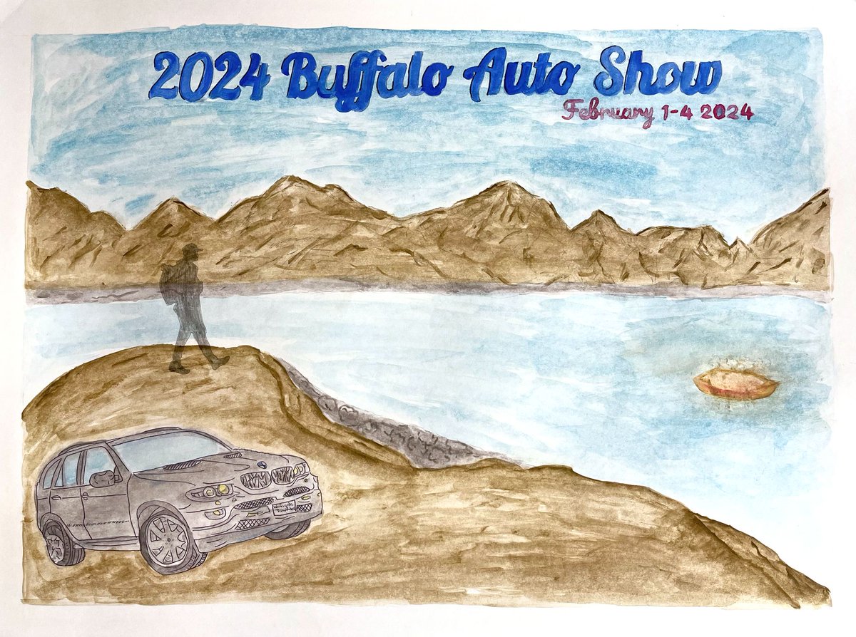 Great artwork earned some hardware at this year's Buffalo Auto Show poster contest. Congrats to 1st place - Isabelle Simonson (Grade 10) and 2nd place - Wafiqah Talukder (Grade 9) in the high school division.