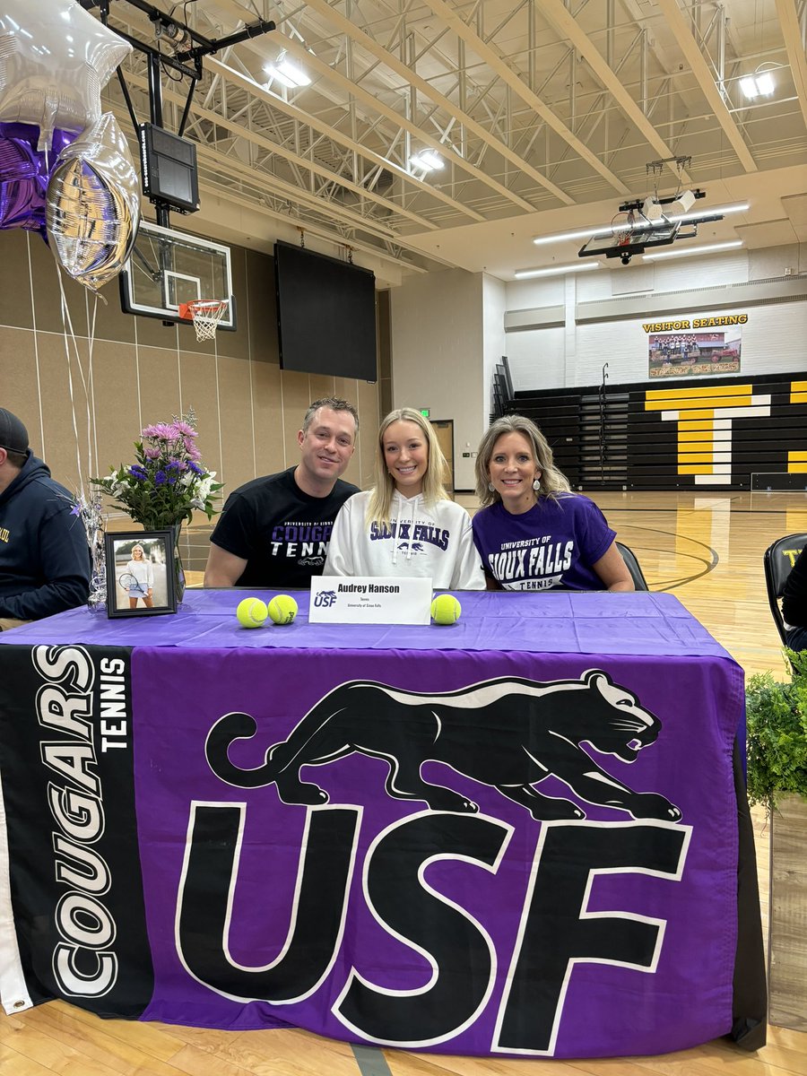 Congrats to Audrey Hanson on signing to play tennis at USF! We can’t wait to see what you do at the next level💜🎾