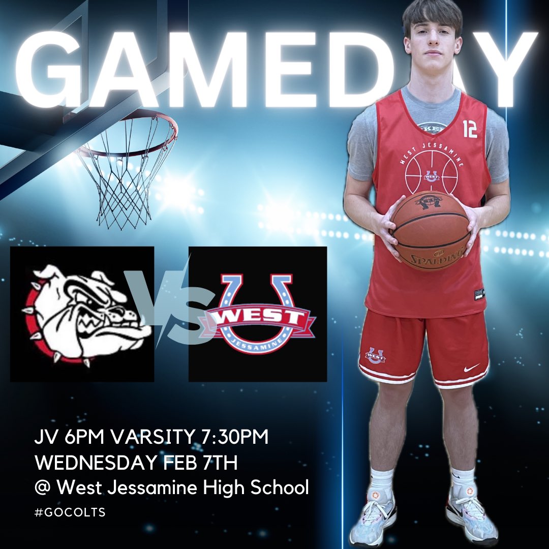 🏀 GAMEDAY
🗓️ Wednesday Feb 7th
🆚  Dunbar 
📍 West Jessamine High School 
🕰️ JV 6PM  Varsity 7:30PM

#GOCOLTS