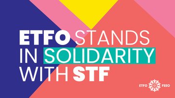 From our union to all the educators in <a href="/SaskTeachersFed/">Saskatchewan Teachers' Federation</a> we send solidarity and big energy to the picket lines as these teachers enter their 2nd round of rotating strikes today. 

Together we are united to demand more for students! Pls send them a solidarity message too #onted
