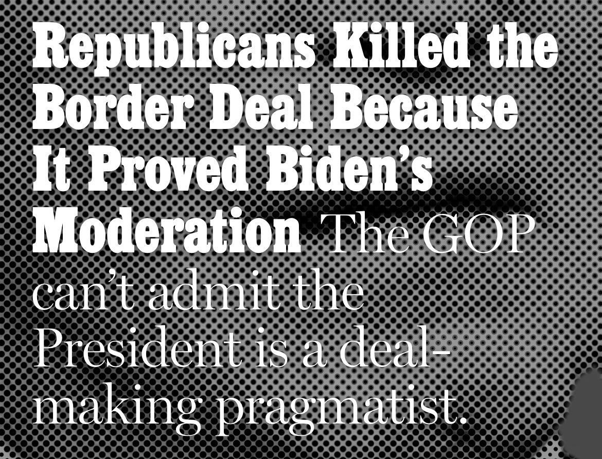 .@jonathanchait: “Biden has proved willing to compromise with Republicans. He has proved willing to change his policies in the face of evidence…He is a highly reasonable person and a sensible politician and far from an ideologue.”