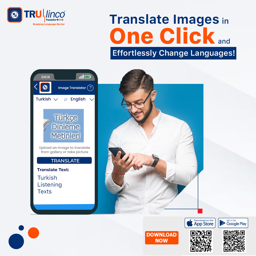 Trulincoapp's tweet photo. ๐ Translating Images with Trulinco is Easier Than Ever! ๐ธโจ
Say goodbye to language barriers with our Trulinco! ๐ Simply snap a picture, and let Trulinco do the rest! ๐ท
Download the App Now - https://t.co/BOizS15e2W
#Trulinco #ImageTranslation #LanguageBarrier https://t.co/8sRDQmwl23