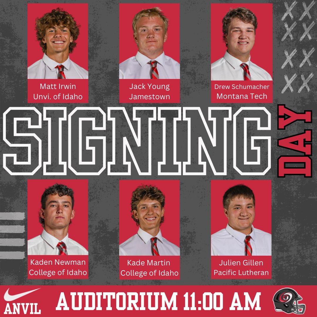 Come celebrate these athletes continuing their football career. #RedStorm #ANVIL #StormWarning