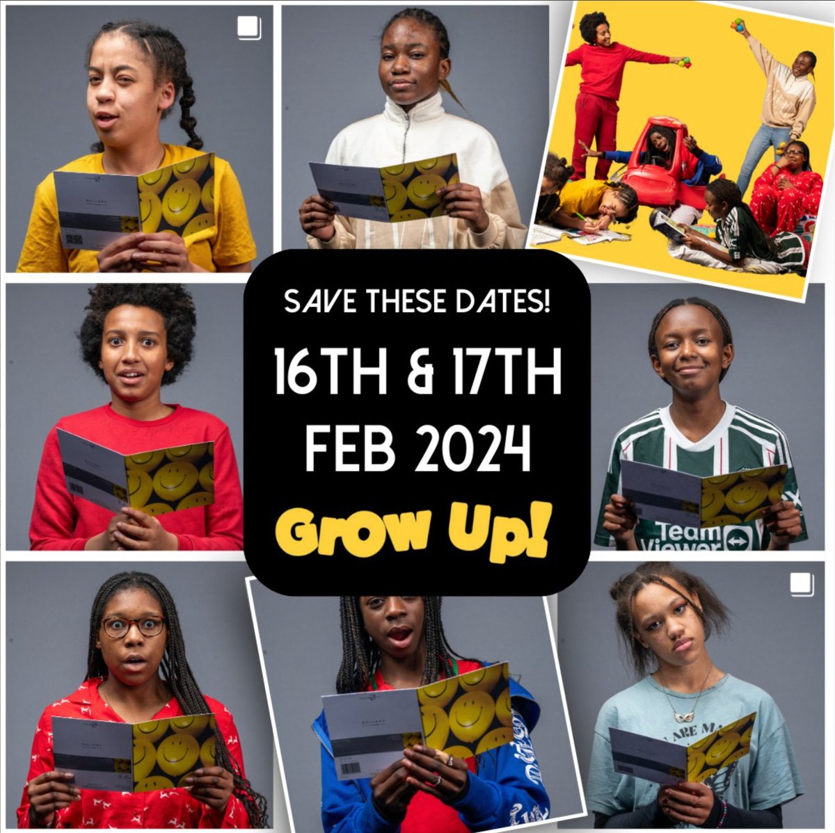 🌟✨ We are thrilled to share that one of our students, Dera, is part of the young theatre company bringing "Grow Up! A Beyond Face Production" who will be performing at Barbican Theatre on February 16th and 17th! 🌟✨