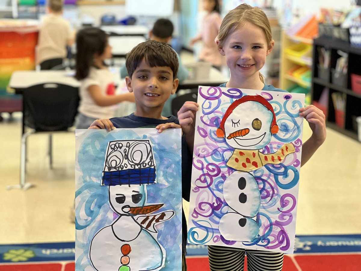 MrsSims7's tweet image. Kindergarten Emotional Snowmen are the cutest! @RiverRidgeElem