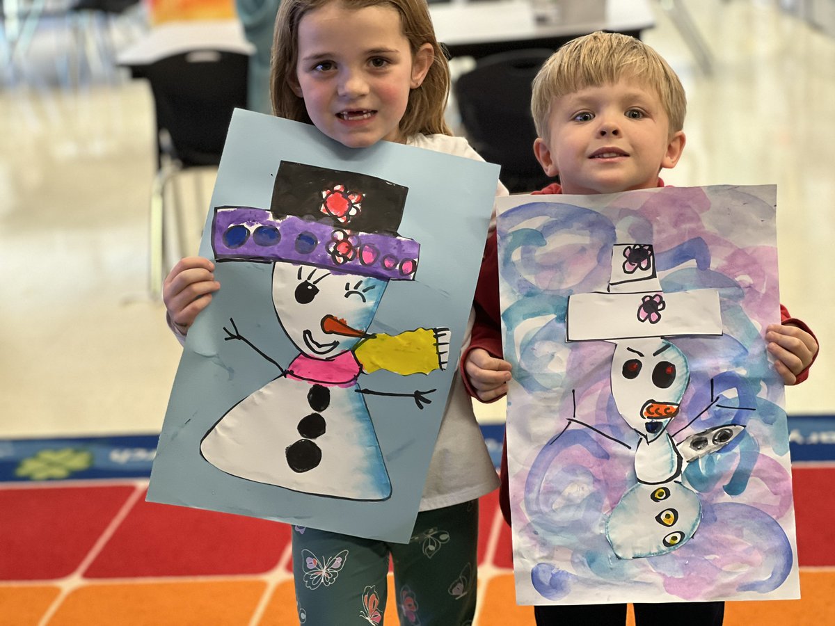 MrsSims7's tweet image. Kindergarten Emotional Snowmen are the cutest! @RiverRidgeElem
