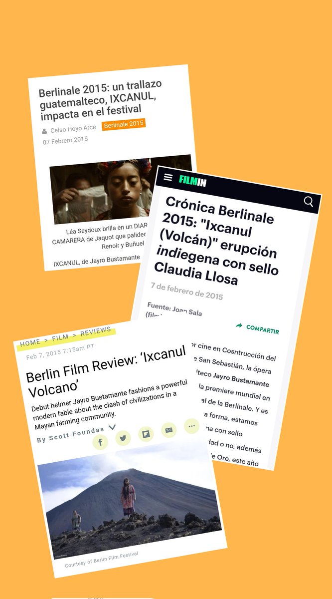 cinema2_0's tweet photo. Efemérides del cine centroamericano: Un día como hoy pero hace 9 años, se estrenó la guatemalteca #Ixcanul (2015) de Jayro Bustamente. El primer largometraje de Centroamérica (y único a la fecha) en competir por el Oso de Oro (Nicaragua en 1997 en la competencia de cortos). https://t.co/9YO8DYbW69
