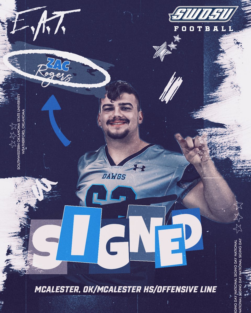Welcome to the Hilltop ❗️     

Zac Rogers | OL  
McAlester, OK | McAlester HS      

#EAT