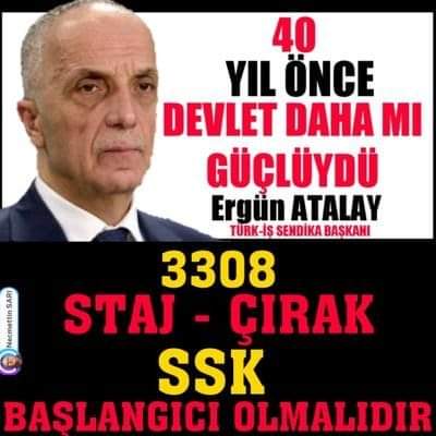 Bu mağduriyet devletin sorumluluğudur ve devletin devamlılığı gereği o sorumluluk bugün yerine getirmeli, Staj-Çıraklık sigorta başlangıcı olmalı‼️
Bizi unutmayın 3308 değişsin
<a href="/RTErdogan/">Recep Tayyip Erdoğan</a> 
<a href="/Mustafa_Destici/">Mustafa Destici</a> 
<a href="/bbpgenelmerkez/">BÜYÜK BİRLİK PARTİSİ</a> 

#ÇıraklardanOyMoyYok