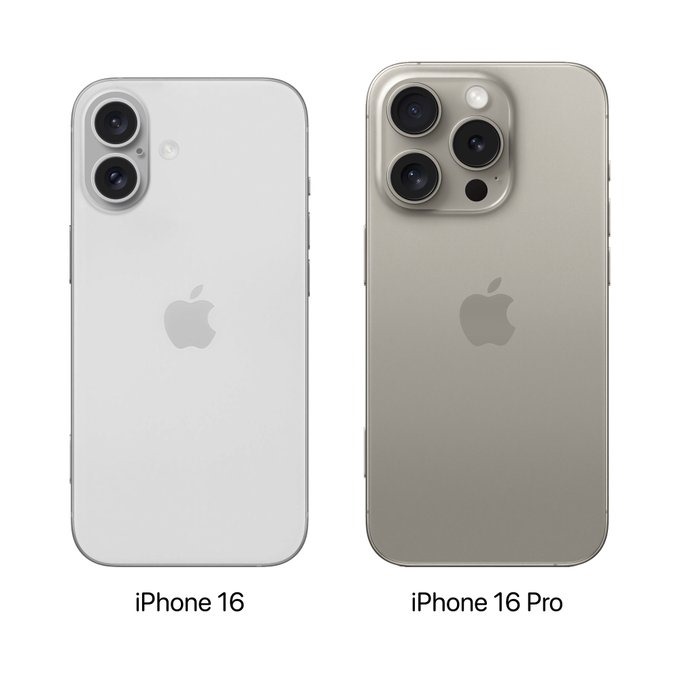 TechoMax's tweet image. This is what the #iPhone16   lineup might look like

The iPhone 16 could have a new vertical camera layout, but the #iphone16pro models will likely keep the same design as the #iPhone15Pro models, except for having larger screens.