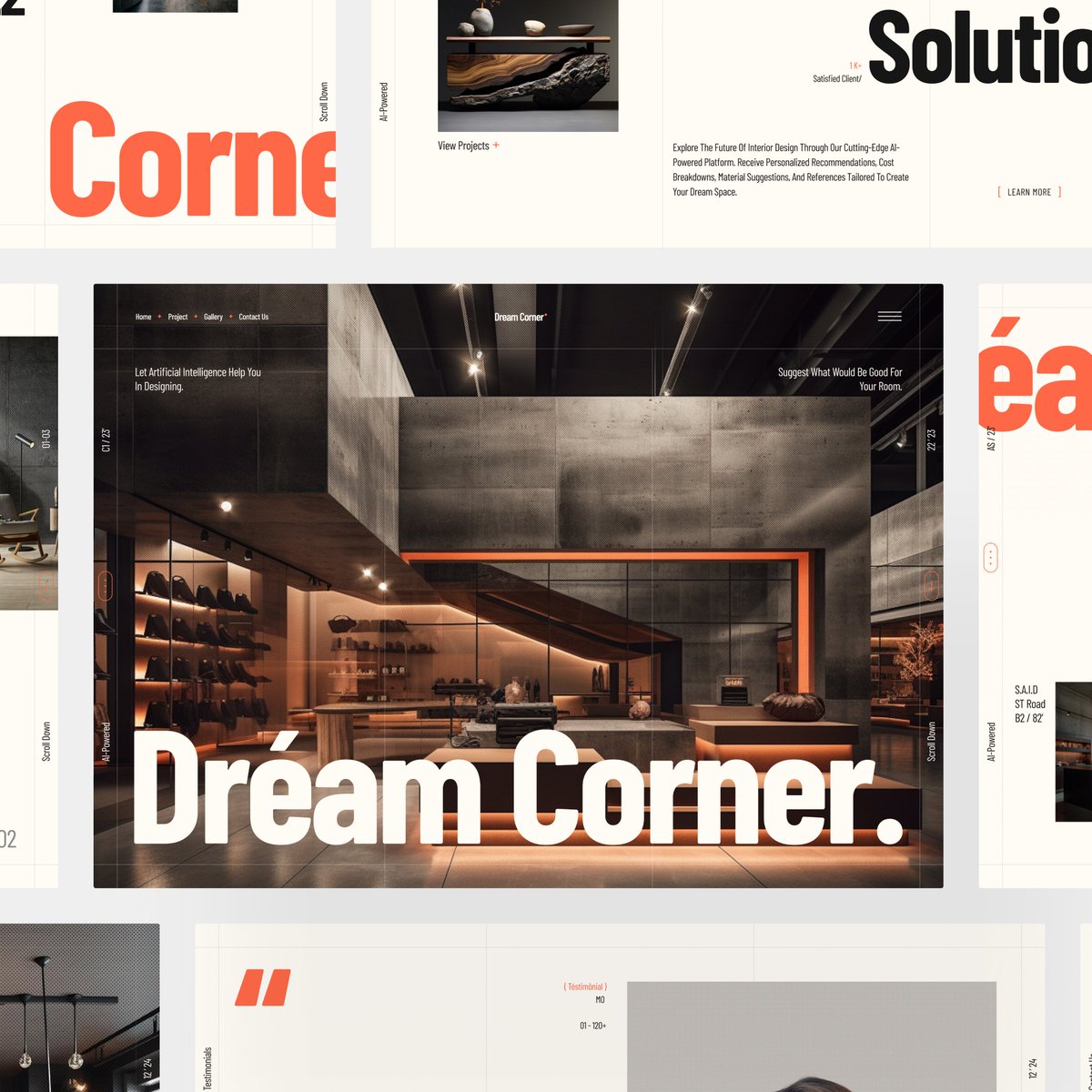 plainthing's tweet image. Our new exploration of AI interior Website called Dream Corner 🌟