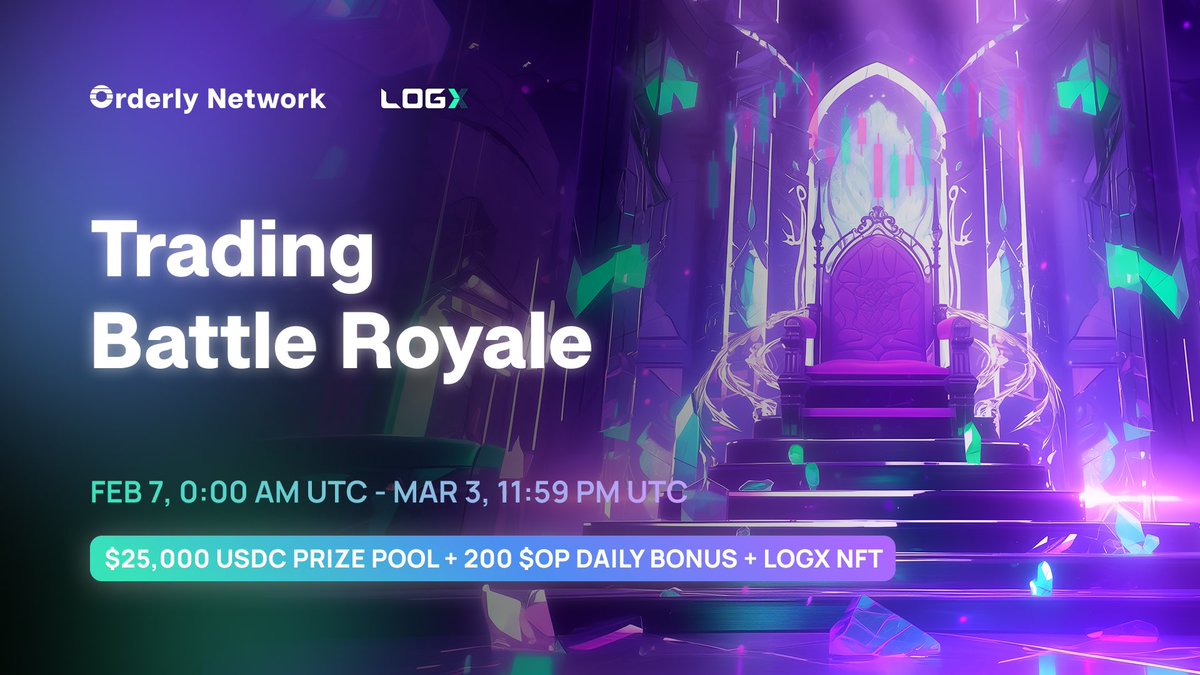 💥 Boom! The Orderly-LogX Battle Royale is ON! 💥

Yo, degens! Get this: <a href="/LogX_trade/">LogX 🪵</a> is now routing through Orderly on <a href="/Optimism/">optimism.eth</a> mainnet, and we're kicking things off with a bang! 

A trading competition with $25,000 on the line. You in or what? (🟣, 🟢)

How to win? Trade