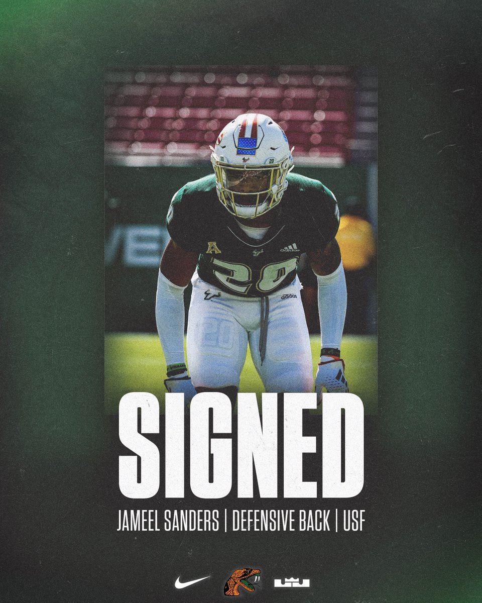 🚨 𝗦𝗜𝗚𝗡𝗘𝗗 🚨

Rattlers signed defensive back Jameel Sanders (<a href="/jameelsanders08/">Millz 🥷🏾</a>) from USF.

🔗 bit.ly/FAMUNSD24

#FAMU | #Rattlers | #RELOAD | #REPEAT