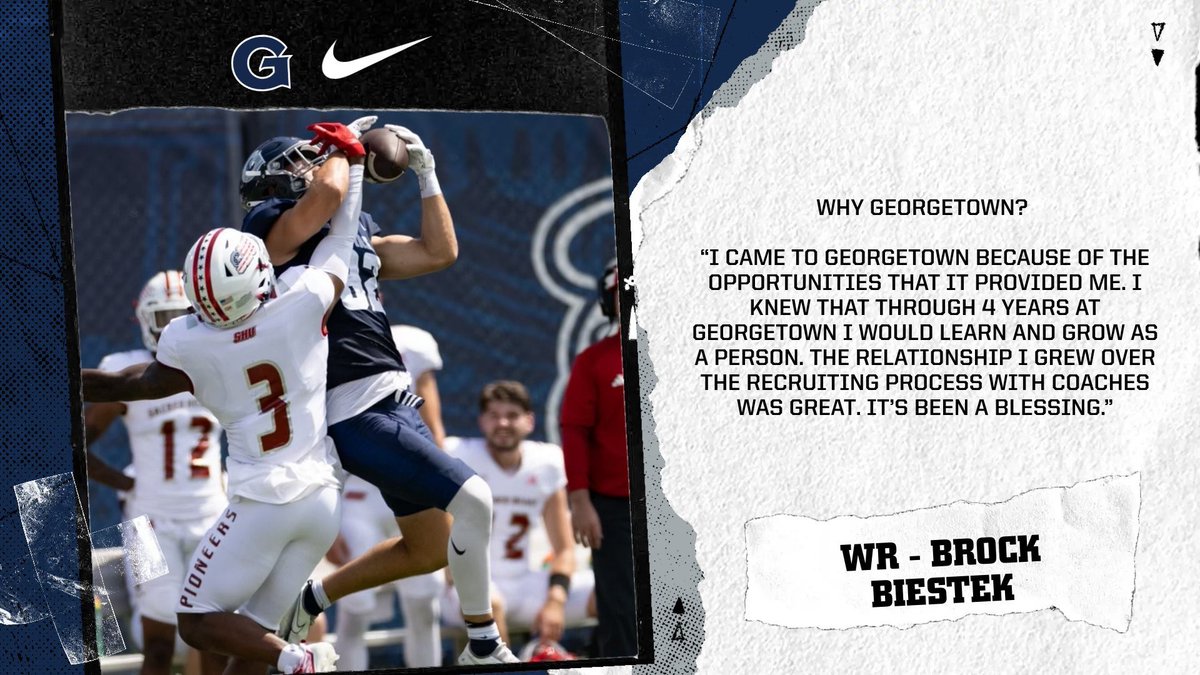 Hear from Brock Biestek (WR - North Carolina) on why he chose Georgetown University 🐶 🦴 #WhyGeorgetownWednesday