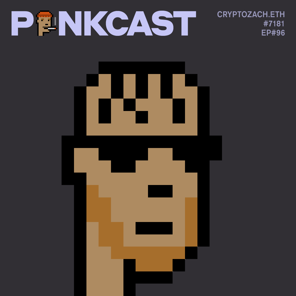 punkcastxyz's tweet photo. 1/5 π¨π¨PUNK OF THE WEEKπ¨π¨
GM to all the Stringy Hair Ponks! π€
Episode 96: #Punk7181, @ZHeerwagen, Entrepreneur & Founder, @Snag_Solutions
OUT NOW! Go! Go! Go!
π
#PunkCast #Cryptopunks #3Atty #StringyHair #ChinStrap #RegularShades @cryptopunks https://t.co/amR0LgmaMs