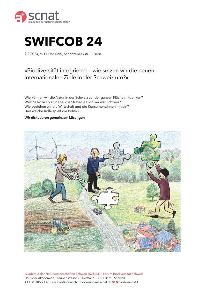 AdinaArth's tweet image. 🌍 Excited to speak at #SWIFCOB24's panel on implementing the @UNBiodiversity goals in #Switzerland
Time's ticking with 6 years left to meet the targets.

📅Feb 9 |🕒9-17 |📍Bern
Join me @ the World Café on Target 15-discussing #biodiversity &amp;amp; #business. Eager to hear your ideas!
