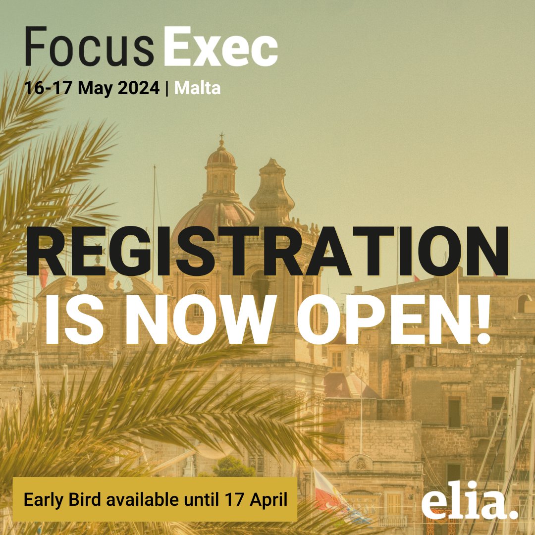 EliaOrg's tweet photo. Registration for #ELIAExecs IS NOW OPEN! 🎉 
Join us in Malta, on 16-17 May 2024. The event, where #languageindustry #executives #network, grow, and shape the future together. Register now to benefit from the Early Bird: https://t.co/IknqMs13Gi
#l10n #localizationindustry https://t.co/virajIfpLx