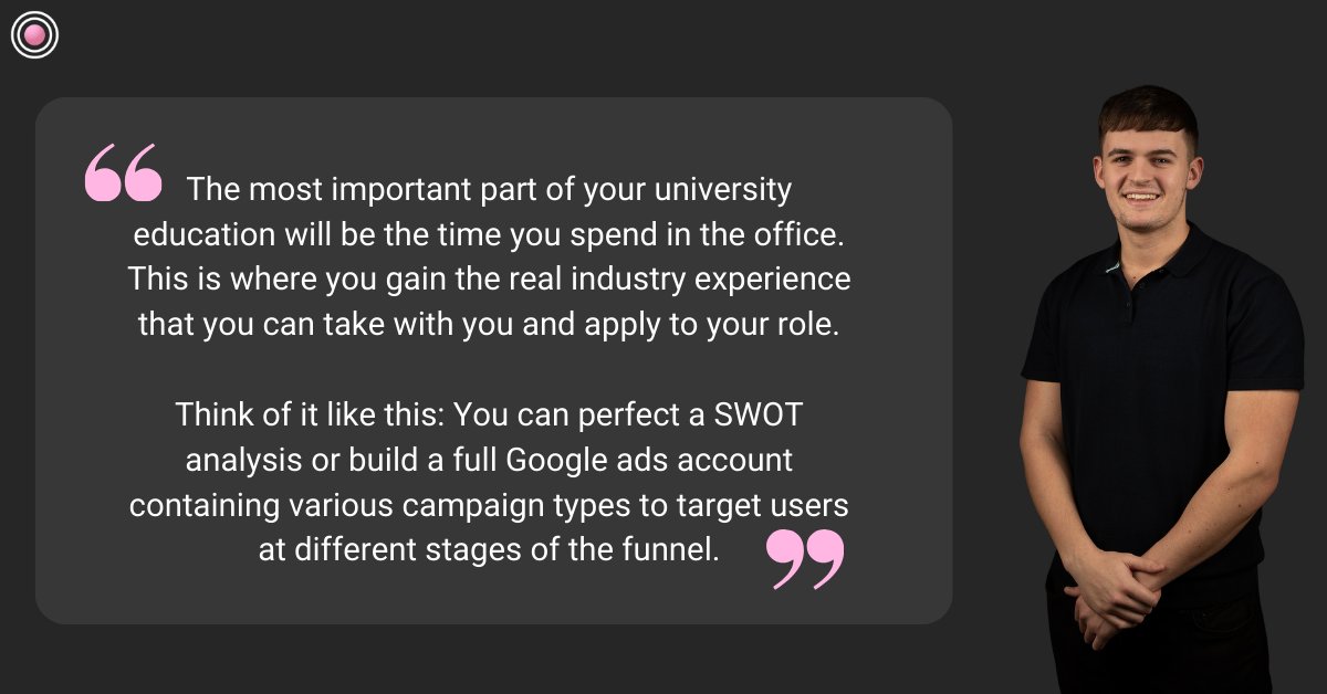 In honour of #NationalApprenticeshipWeek, we asked our degree apprentice Oliver Eagle for his advice to anyone looking into or getting started with a degree apprenticeship in digital marketing 🧠 #degreeapprentice #careers #digitalmarketing
