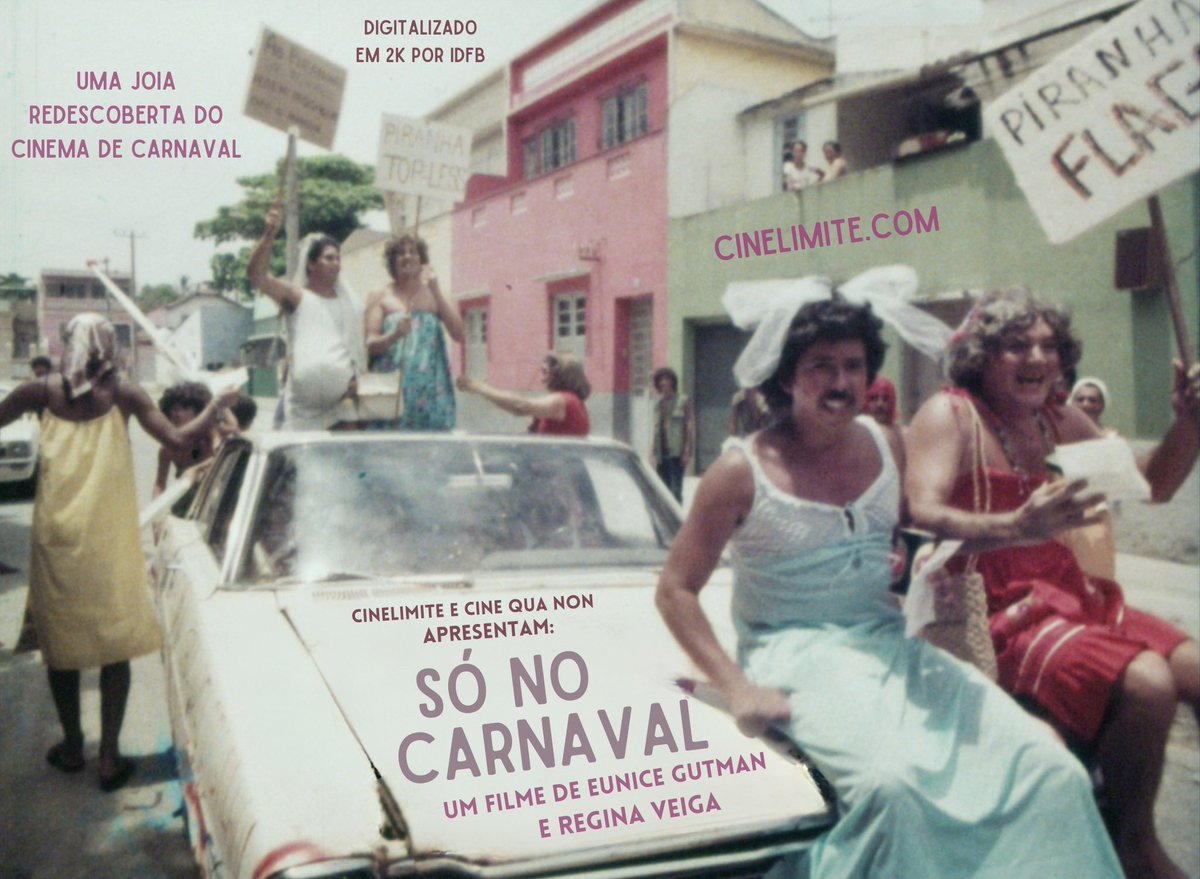 cinelimite's tweet photo. O Carnaval chegou, assim como nossa primeira exibição do ano!

CL apresenta: Só No Carnaval (1982) de Eunice Gutman e Regina Veiga. Digitalizado pela @IDFB_Cinelimite, esta é a primeira exibição online do filme, uma joia do cinema carnavalesco brasileiro!

https://t.co/GFRKjpfRqo https://t.co/9vCa4AMLZ5