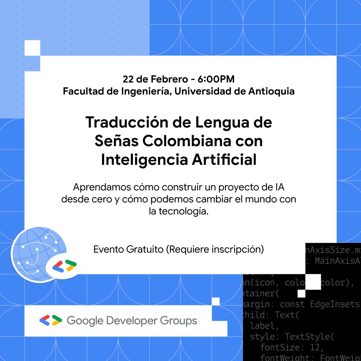 ¡No te pierdas esta experiencia única en la Universidad de Antioquia! Descubre cómo la inteligencia artificial está revolucionando la traducción del lenguaje de señas colombiana. ¡Acompáñanos y sé parte del cambio!" 🤖👋 #IA #LenguajeDeSeñas #UniversidadDeAntioquia