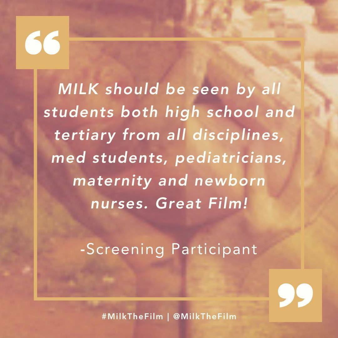 MilkTheFilm's tweet photo. Inspiring, informative, provocative and sensitive, #MilkTheFilm celebrates bringing a new life into this world with a strong call to action and reflection. 

Head to https://t.co/JW2mcopZ7t to learn more about the #MilkEducationalProgram &amp; find upcoming free screenings near you! https://t.co/5vkmG5x9CC