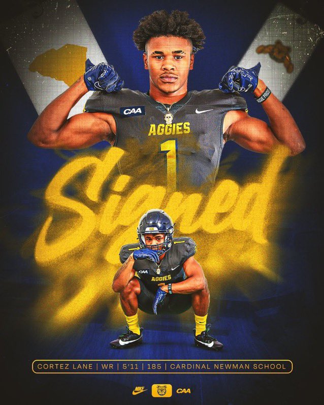 CNathletics1's tweet photo. Signing Day 🏈

Join us at 1130am in the Gym as we celebrate 4 Football Seniors signing to head to the next level! 

Cortez Lane
Carson Atkinson 
David Rodgers
Braxton Rodgers 

#BackTheBird https://t.co/Jmm3mTEna6