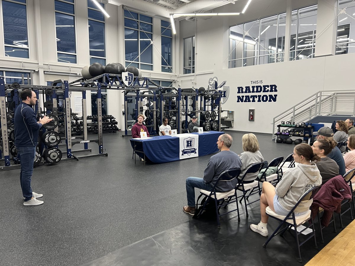 Hudson Activities (@hudhs_athletics) on Twitter photo Congratulations to our student-athletes who signed their National Letter of Intent today!
Sam Dickman - FB - <a href="/UMDBulldogs/">UMD Athletics</a>
Addisu Haverly - XC - <a href="/GoAugie/">Augustana Vikings</a>
Jerett Maalis - Swim - <a href="/GBPhoenix/">Green Bay Phoenix</a>
Can't wait to see what you accomplish next! #NLI Congratulations to our student-athletes who signed their National Letter of Intent today!
Sam Dickman - FB - <a href="/UMDBulldogs/">UMD Athletics</a>
Addisu Haverly - XC - <a href="/GoAugie/">Augustana Vikings</a>
Jerett Maalis - Swim - <a href="/GBPhoenix/">Green Bay Phoenix</a>
Can't wait to see what you accomplish next! #NLI