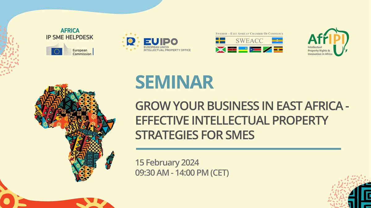 📈Are you ready to give your business a boost in East Africa? Join the #AfricaIPSMEHelpdesk to learn the ins and outs of #IntellectualProperty Strategies that'll put your #SME ahead of the game.🎯 More info➡ …ectual-property-helpdesk.ec.europa.eu/news-events/up…