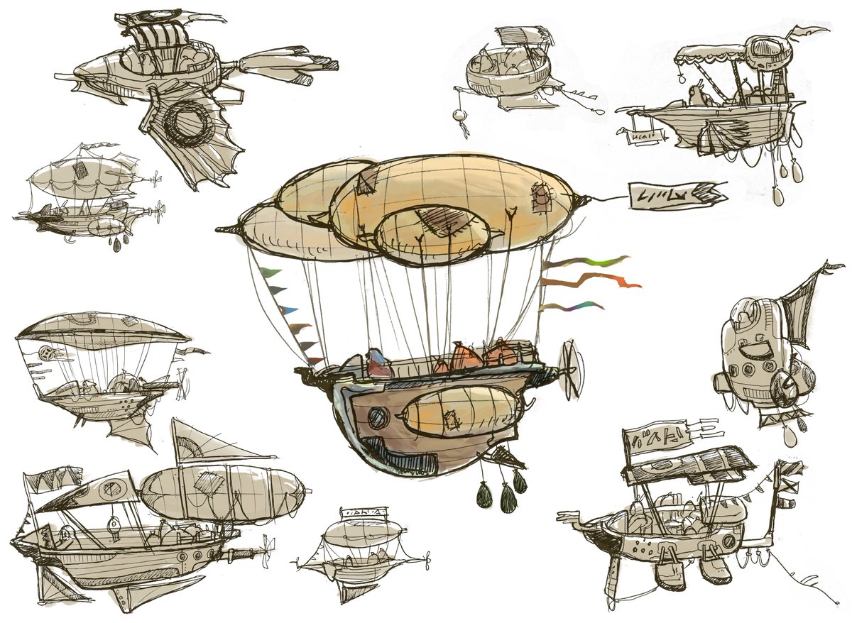 StrayFawnStudio's tweet photo. Our next update will add a flying trader to the game 
Design process sketches ✏️🧡 https://t.co/yWplPJ5cSs