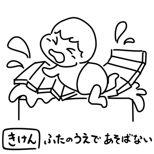 tecomalupepepe's tweet photo. 風呂のフタの注意書き
←Lv.1　　　　Lv.100→ https://t.co/4W21rKOZib