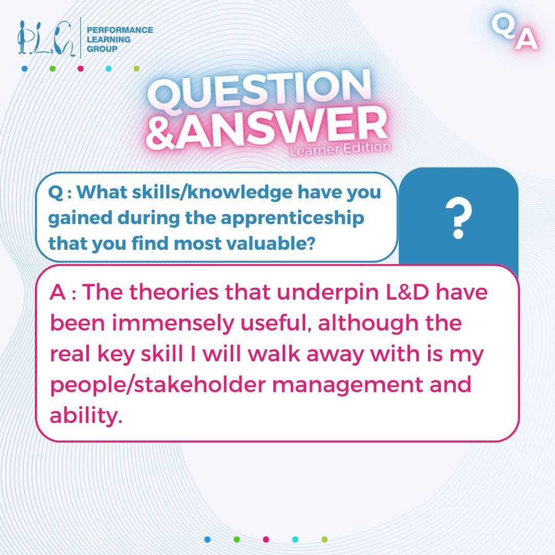 PLGrp's tweet photo. ⭐Learner Spotlight!! ⭐

For #NationalApprenticeshipWeek we wanted to ask our learners directly how they felt the apprenticeship have benefitted them.
We sat down with Zoe from Young's who has completed her Level 5 L&amp;D with PLG.
Here is what she had to say...👇 

#NAW2024 #PLG https://t.co/JEKfbSFNTr