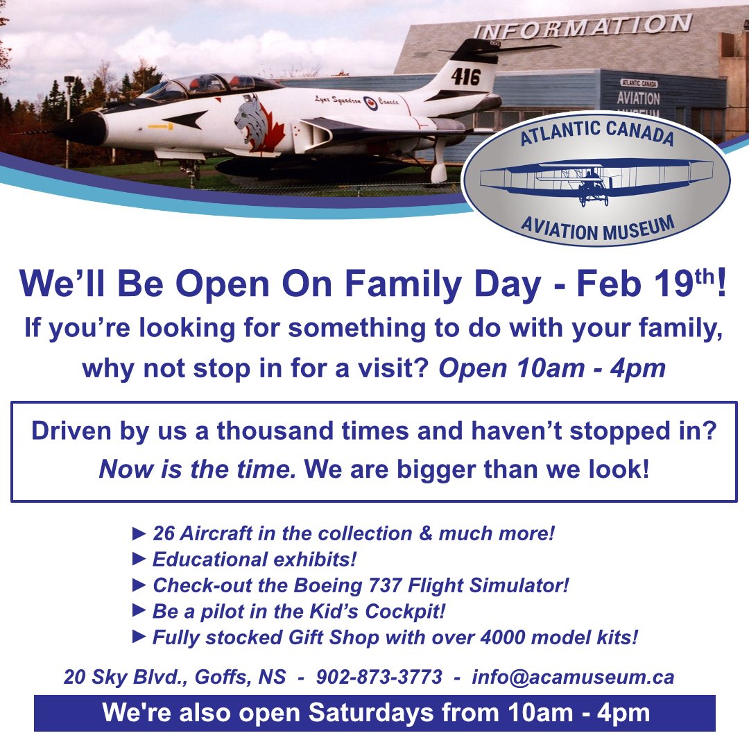 ACAMuseum's tweet image. We'll be open on Family Day - Feb 19th!