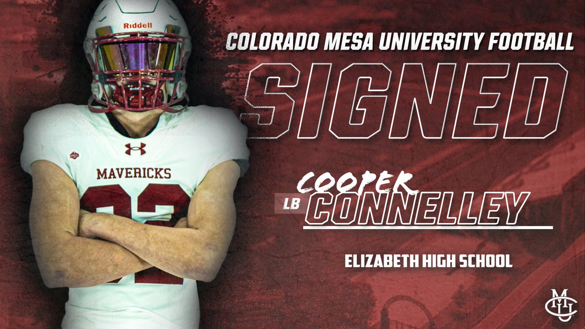 Colorado Mesa Football (@cmumavsfootball) on Twitter photo 𝐖𝐞𝐥𝐜𝐨𝐦𝐞 <a href="/ConnelleyCooper/">Cooper Connelley</a> 𝐭𝐨 𝐭𝐡𝐞 #MavNation
✍️ Cooper Connelley
🏈 Linebacker
🔄 Elizabeth High School
📍 Elizabeth, Colorado
#NSD24 x #MavUp x #RumbleMavs 𝐖𝐞𝐥𝐜𝐨𝐦𝐞 <a href="/ConnelleyCooper/">Cooper Connelley</a> 𝐭𝐨 𝐭𝐡𝐞 #MavNation
✍️ Cooper Connelley
🏈 Linebacker
🔄 Elizabeth High School
📍 Elizabeth, Colorado
#NSD24 x #MavUp x #RumbleMavs