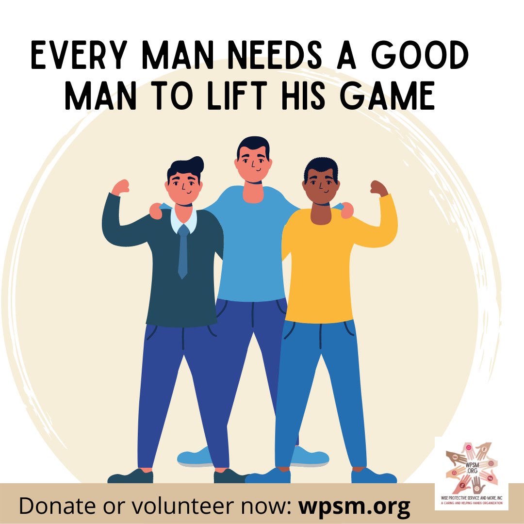 Support your fellow man. Help others in your community and make their lives better by providing mental, material or financial help especially to those in need.
Donate or volunteer: wpsm.org

#manup #supportmen #safespaceformen #donate #campaign #organization #wpsm