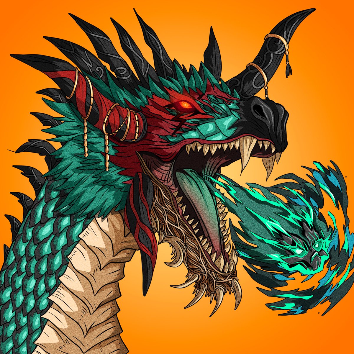 AZURONG ⛩️⚔️ It does not do to leave a live #dragon out of your calculations, if you live near him 🐉 Get ready #crofam for next week to know more details about the collection 🔥