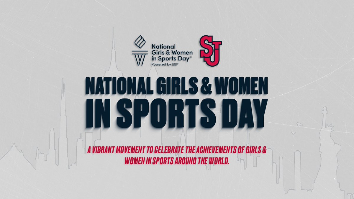 StJohnsRedStorm's tweet photo. Today is National Girls and Women in Sports Day! 

We celebrate the achievements of girls and women in sports who work so hard to be the leaders of their generation and set an example for the next! 

#NGWSD #WeAreNewYorksTeam https://t.co/sEb9pVbaNY