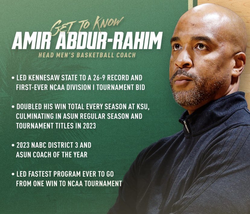 South Florida is 16-5 and 1st in the AAC They started the year 2-4 and lost to Central Michigan, Maine, Hofstra, UMASS Imagine being able to keep the team together after that start Amir Abdur-Rahim may be one of the best coaches in America What a hire by USF 🔥 🔥 🔥