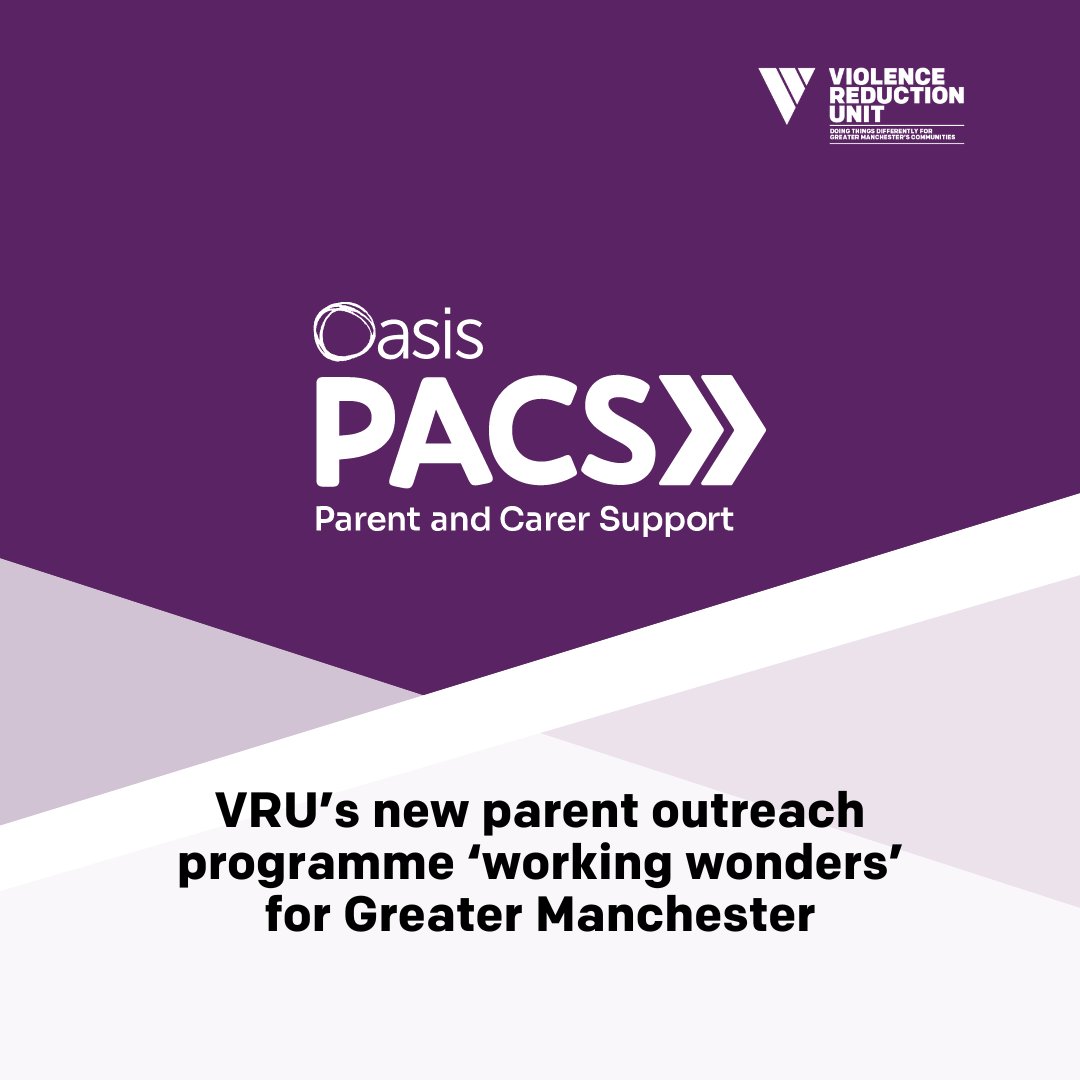 Funded by the VRU, the Parent and Carer Support Team (PACS), has successfully supported more than 100 parents and carers across Greater Manchester through a new initiative. The programme supports parents and carers who have concerns about their child. They may have noticed a